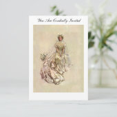 Invitation Jeune mariée de ~ de fille de l'Américain de (Debout devant)