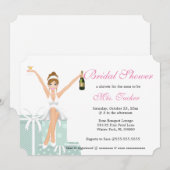 Invitation Jeune mariée impertinente élégante à être Fête de (Devant / Derrière)