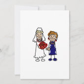 Invitation Jeune mariée lesbienne du mariage un (Devant)