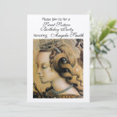 Invitation JEUNE PRINCESS SWEET 16 PARTY Gold Metallic (Debout devant)