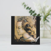 Invitation JEUNE PRINCESSE DOUCE 16 ANS FÊTE Monogramme (Debout devant)