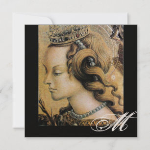 Invitation JEUNE PRINCESSE SWEET 16 PARTIE Monogramme Or