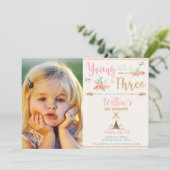 Invitation Jeune sauvage de Boho et 3ème photo de fille de (Debout devant)