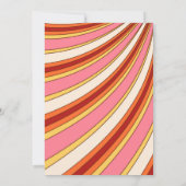 Invitation Jeune sauvage des années 70 super et trois 3e anni (Dos)