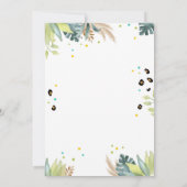 Invitation Jeune sauvage et trois animaux de la fête Safari A (Dos)