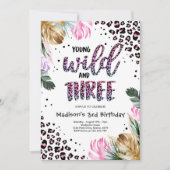 Invitation Jeune Sauvage Et Trois Empreintes de léopard De La (Devant)