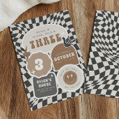 Invitation Jeune, sauvage et trois | Garçons 3e anniversaire