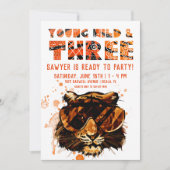 Invitation Jeune, sauvage et trois | Tigre de punk (Devant)