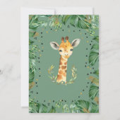 Invitation Jeune Sauvage & Trois Floral Garçon Jungle 3e Anni (Dos)