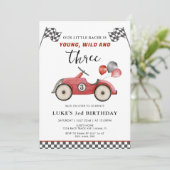 Invitation Jeune Sauvage & Trois Garçons Anniversaire Course  (Debout devant)