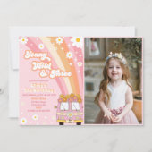 Invitation Jeune Sauvage Trois Rétro Arc-en-ciel 3ème Anniver (Devant)