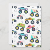 Invitation Jeune Wild 3e anniversaire Enfants Monster voiture (Dos)