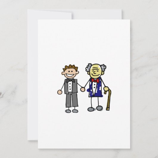 Invitation Jeunes blancs asiatiques gays (Devant)