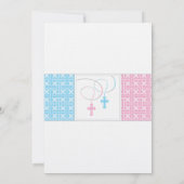 Invitation Jeunes garçons et filles jumeaux Baptême Invitatio (Dos)