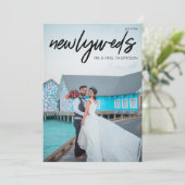 Invitation Jeunes mariés B 3 Photo & Typographie Réception de (Debout devant)