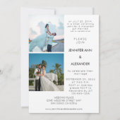 Invitation Jeunes mariés B 3 Photo & Typographie Réception de (Dos)