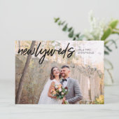 Invitation Jeunes mariés B Horizontal 1 Photo Réception de ma (Debout devant)