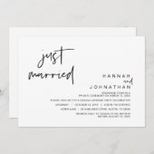 Invitation Jeunes Mariés, Fête de Fuite de Mariage (Devant / Derrière)