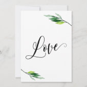 Invitation Jeunes Mariés Scénario Élaboré et Verdure (Dos)