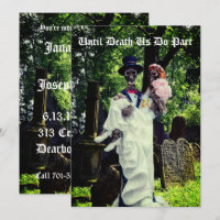Jeunes mariés squelettiques gothiques
