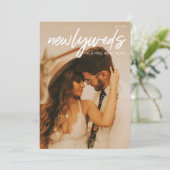 Invitation Jeunes mariés W 3 Photo & Typographie Réception de (Debout devant)