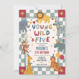 Invitation Jeunes Sauvages Et Cinq 5ème Fête D'anniversaire A