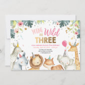 Invitation Jeunes sauvages et trois animatrices de Safari (Devant)