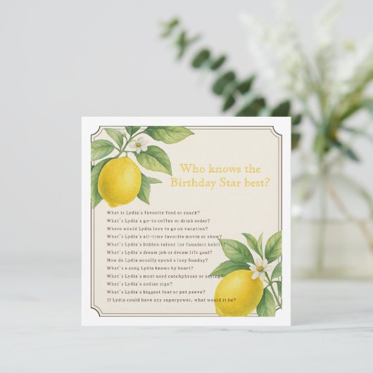 Invitation Jeux d'anniversaire (Debout devant)