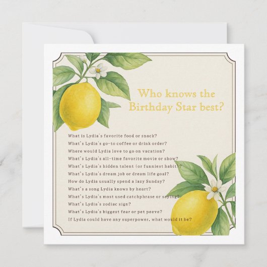 Invitation Jeux d'anniversaire (Devant)