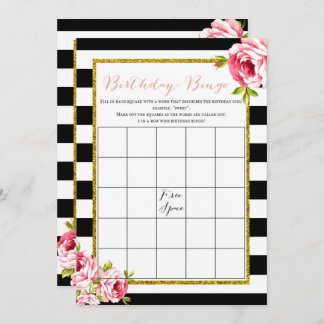 Invitation Jeux d'anniversaire x2 - quel âge | jeu de bingo