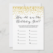 Invitation Jeux d'anniversaire x2 - quel âge| trouver l'invit (Dos)