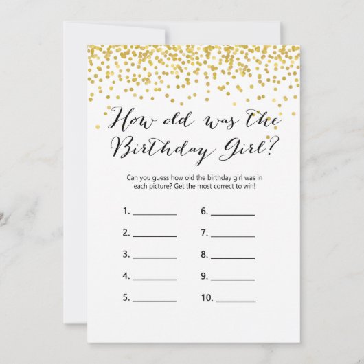 Invitation Jeux d'anniversaire x2 - quel âge| trouver l'invit (Dos)