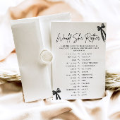 Invitation Jeux de Baby Shower "Black Bow Would She Rather"