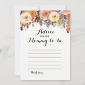 Invitation Jeux de Baby shower d'automne à deux côtés (Dos)