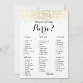 Invitation Jeux de Baby Shower de mariage Double Face Or Conf (Devant)