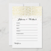 Invitation Jeux de Baby Shower de mariage Double Face Or Conf (Dos)