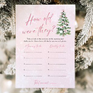 Invitation Jeux de Baby Shower pour Noël: Quel âge avaient-il