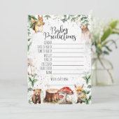 Invitation Jeux de baby shower - Prédictions de bébé (Debout devant)