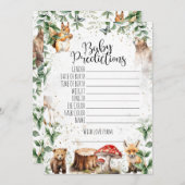 Invitation Jeux de baby shower - Prédictions de bébé (Devant / Derrière)