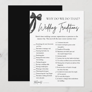 Invitation Jeux de Baby Shower sur les Traditions de Mariage