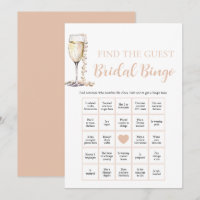 Jeux de Bingo Mariage Perles & Prosecco Trouvez l'