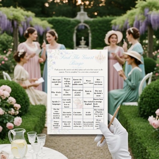 Invitation Jeux de Bingo pour la fête de douche de la mariée 