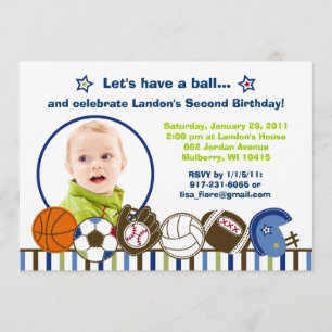 Invitation Jeux de boules Sports Photo personnalisée Invitati