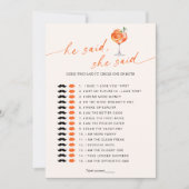 Invitation Jeux de cocktail de douche de mariée Devinez qui a (Devant)