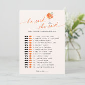 Invitation Jeux de cocktail de douche de mariée Devinez qui a (Debout devant)