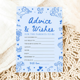 Invitation Jeux de conseils et de vœux pour une Baby Shower B