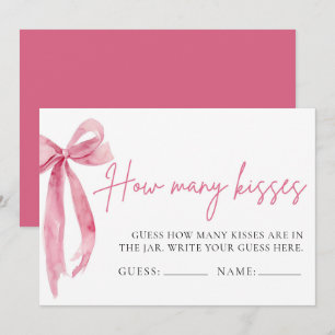 Invitation Jeux de devinette : combien de bisous sur un nœud 