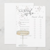 Invitation Jeux de devinette de robe de mariée Perles et Pros (Devant / Derrière)