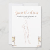Invitation Jeux de devinette de robe de mariée Prosecco Perle (Devant)