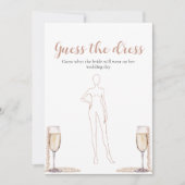 Invitation Jeux de devinette de robe de mariée Prosecco Perle (Devant)